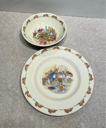 2 Piece Bunnyins Royal Doulton