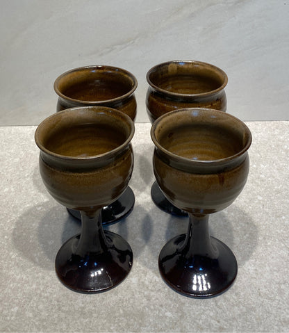 SEt of 4 Pottery GLasses