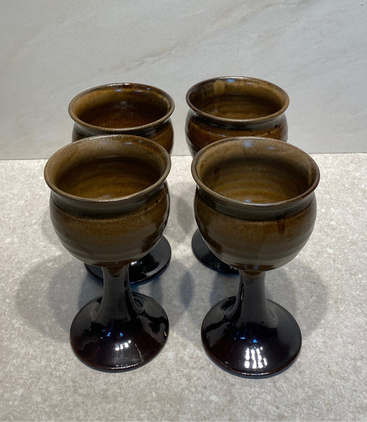 SEt of 4 Pottery GLasses