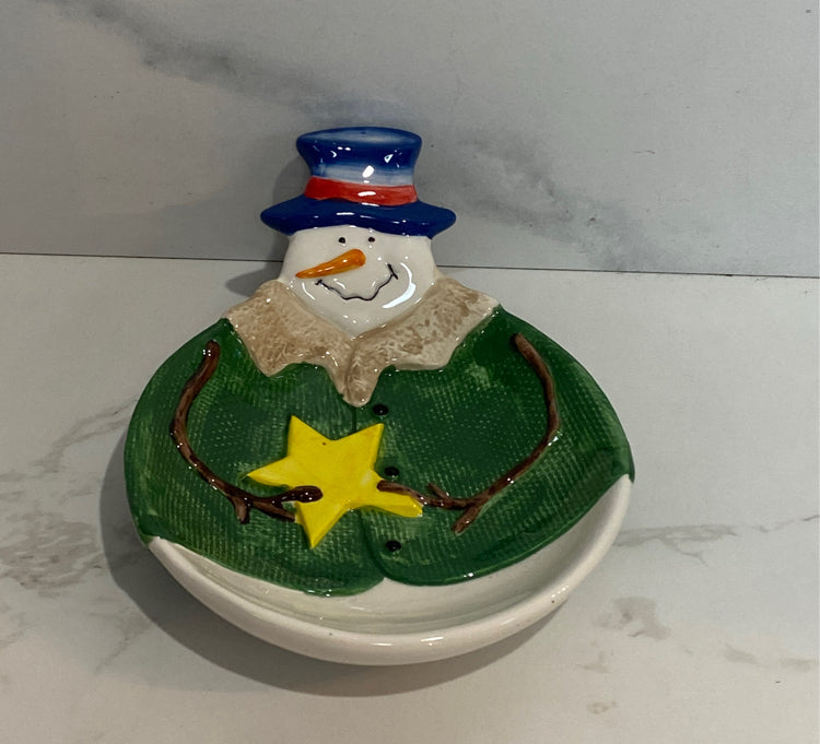 Snowman Dish