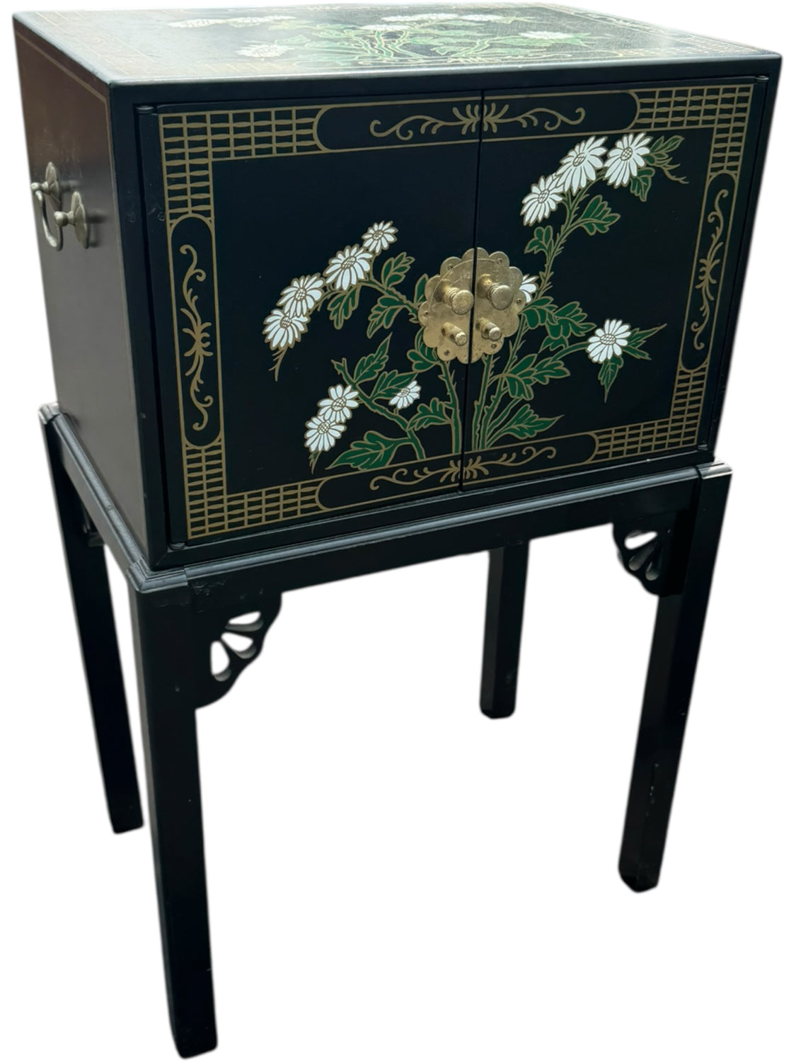 Black Floral Chest