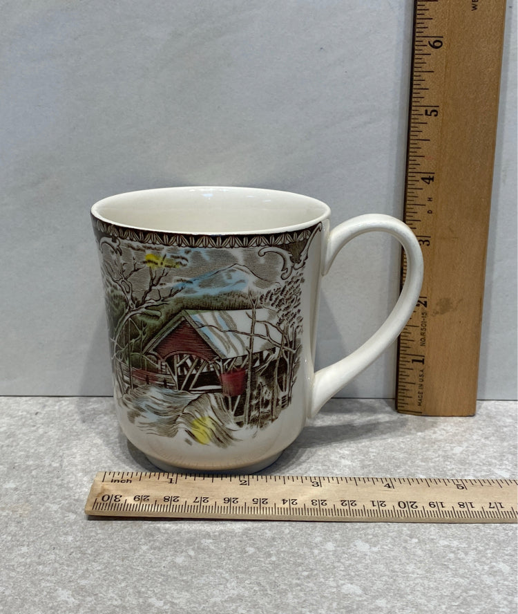 Set of 6 Friendly Village Mugs