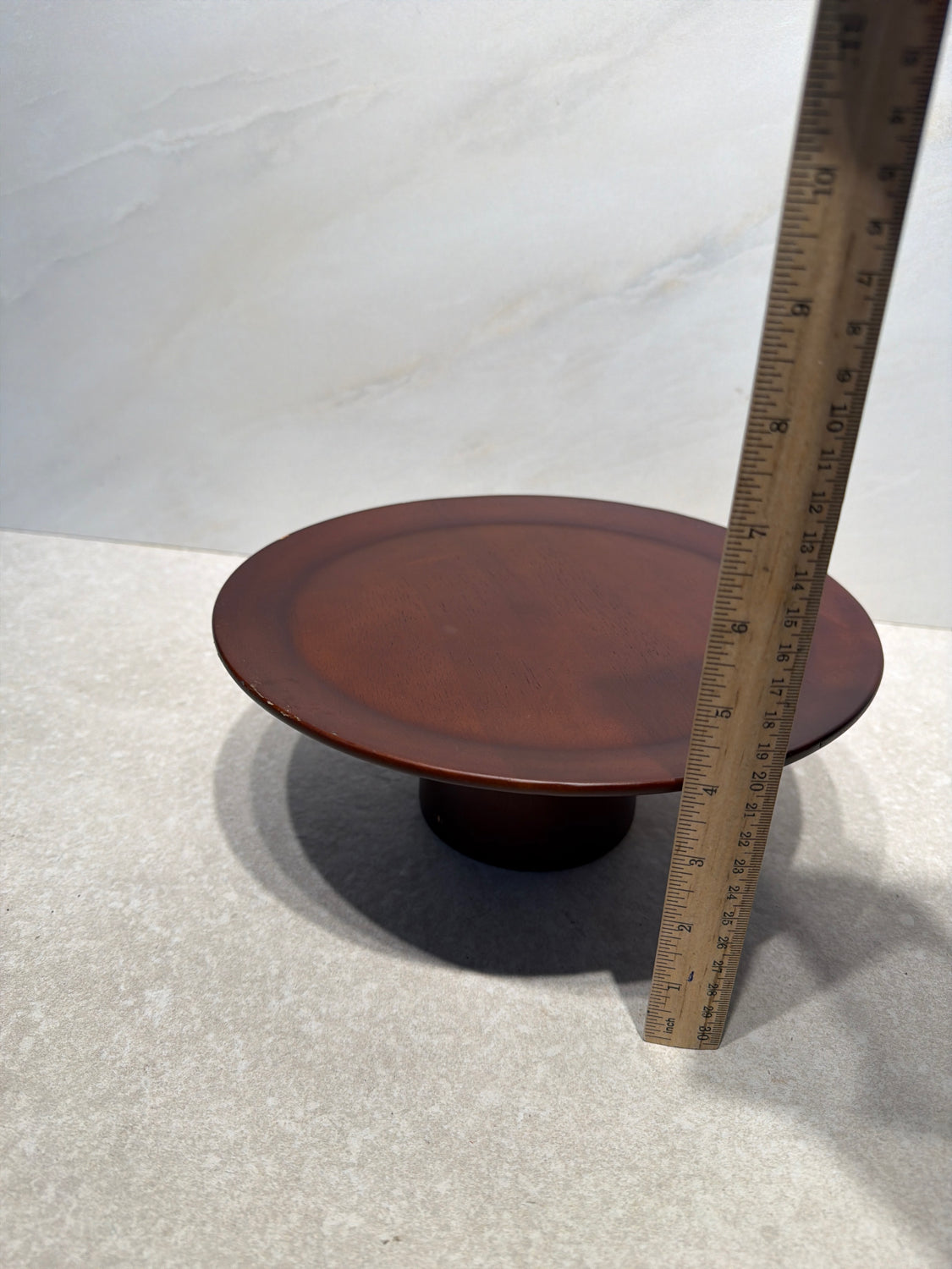 Wood Pedestal Dish