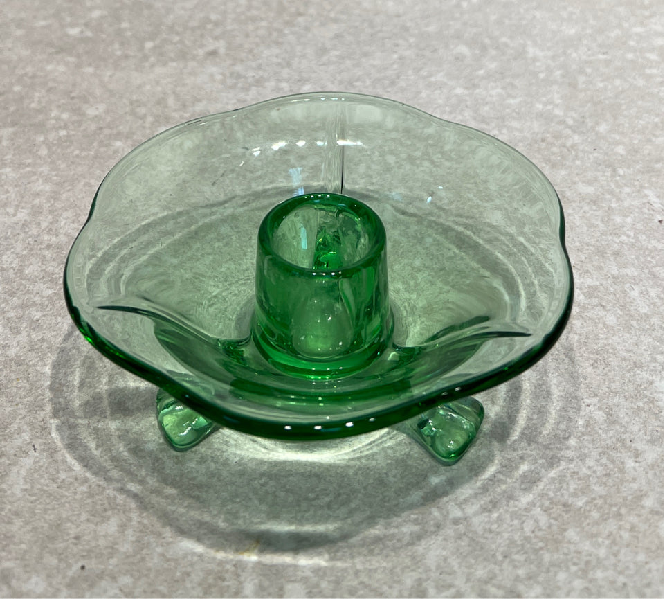 Uranium Glass Candleholder