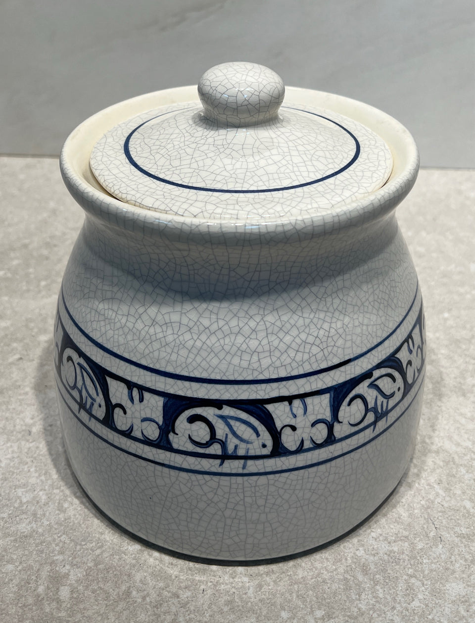 Dedham Pottery Covered Jar
