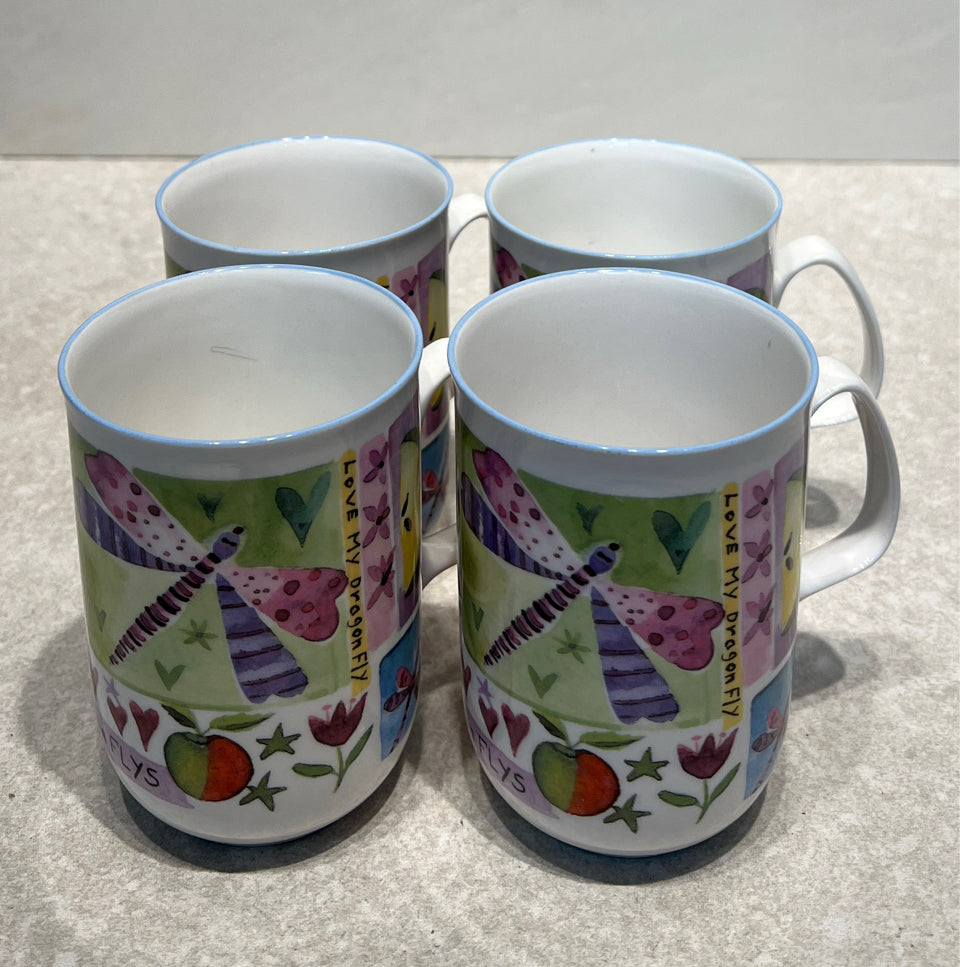 Set of 4 England Mugs