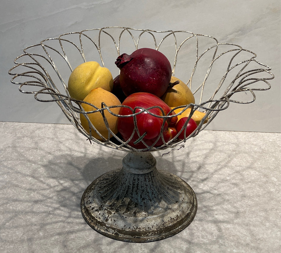 Metal Bowl with Fruit