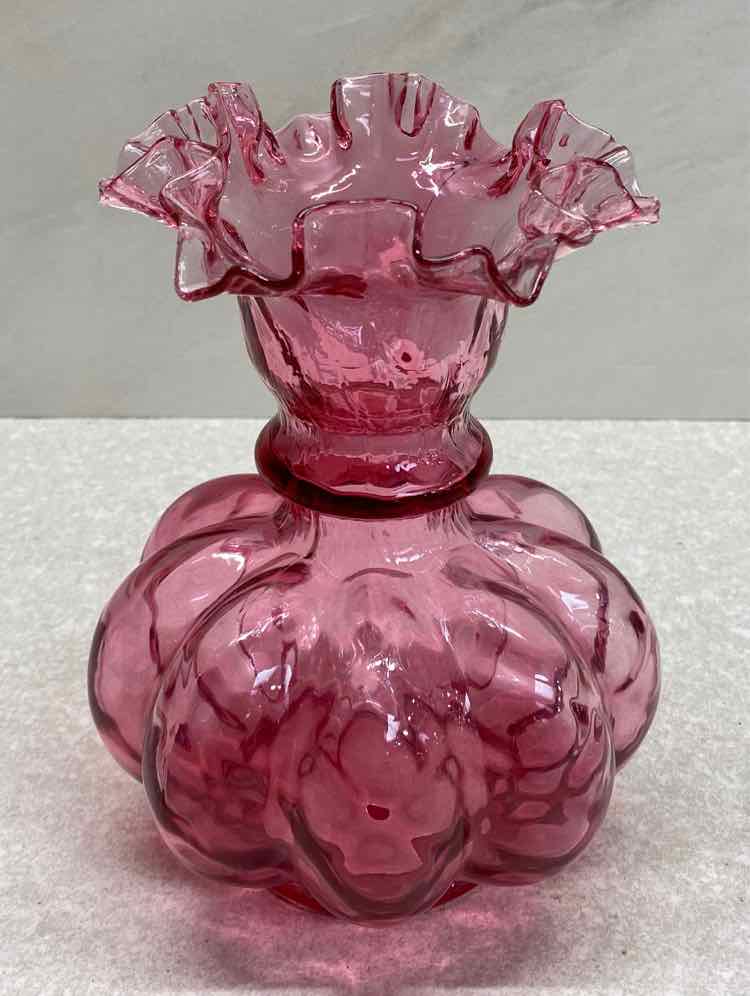 Fenton Cranberry Vase