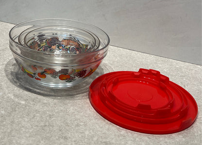 Set of Covered Bowls