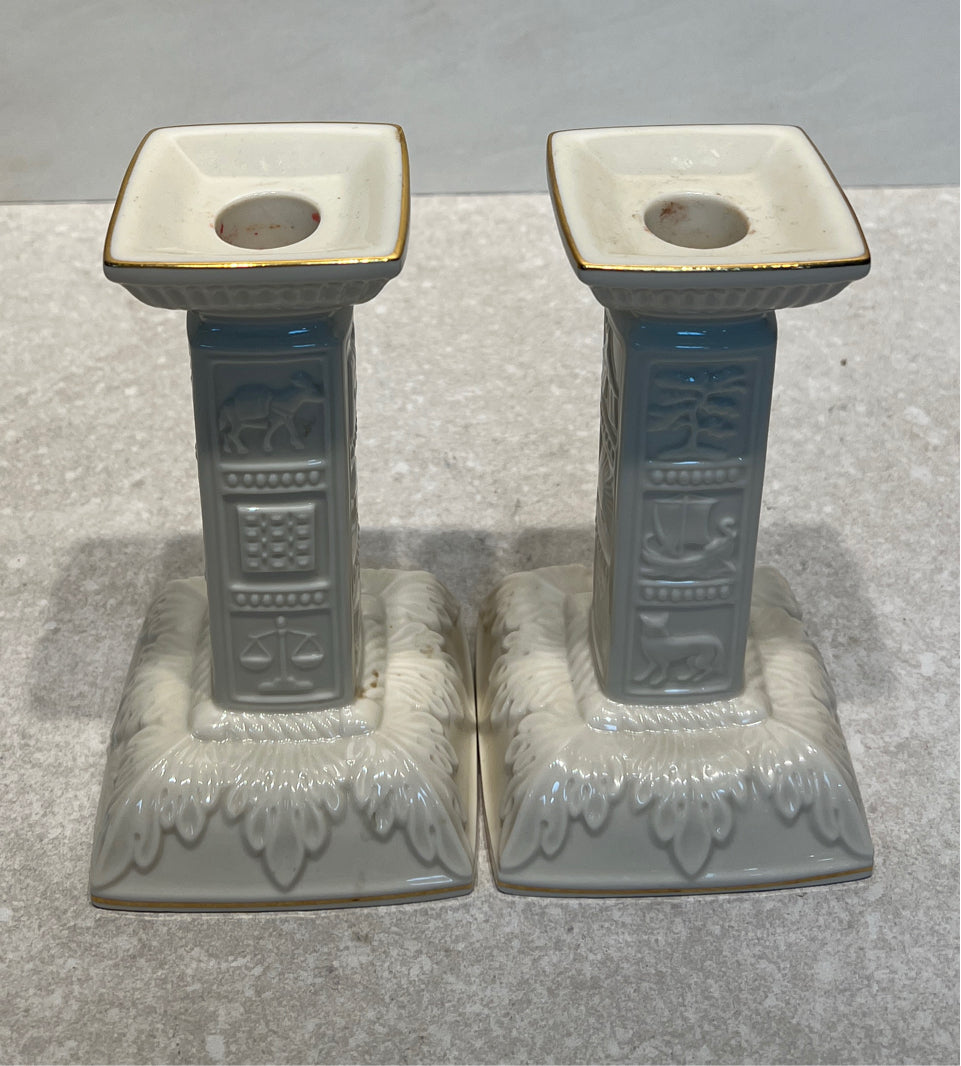 Pair Of Lenox Candle Holders
