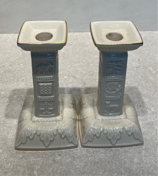 Pair Of Lenox Candle Holders