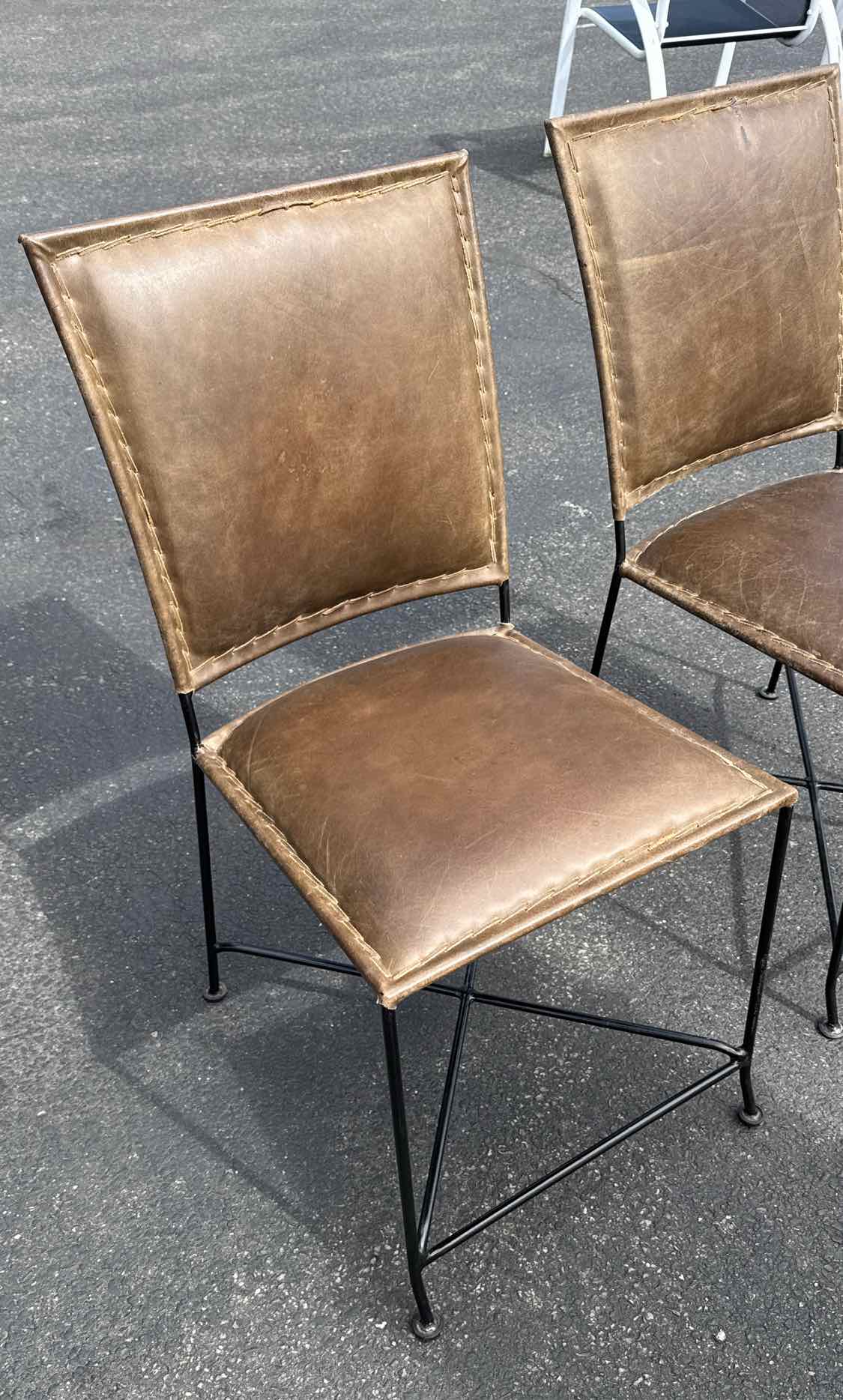 Set of 2 Leather Chairs