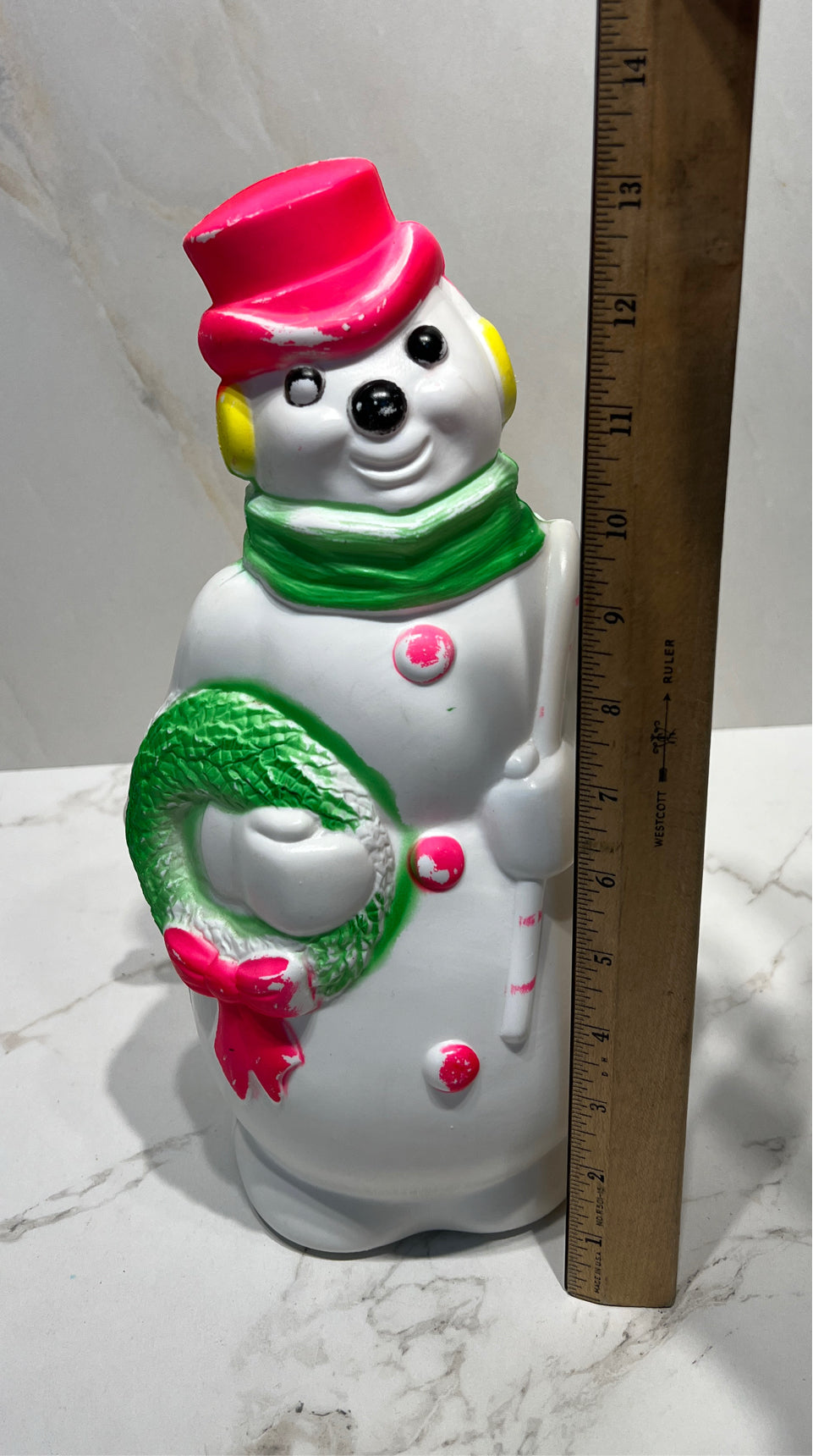 Vintage Snowman Blow Mold