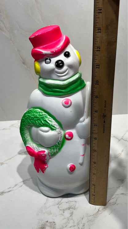 Vintage Snowman Blow Mold