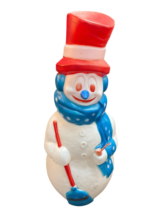 Patriotic Snowman Blow Mold - 42"h