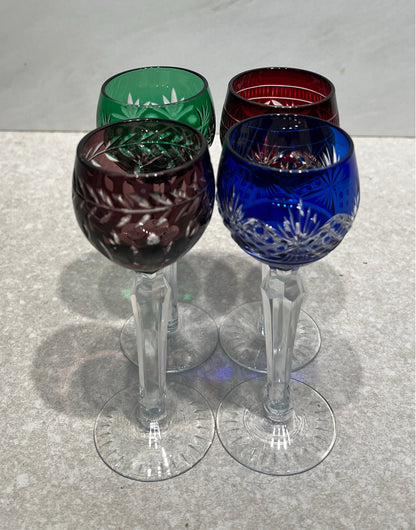 Set of 4 Cut to Clear Cordials