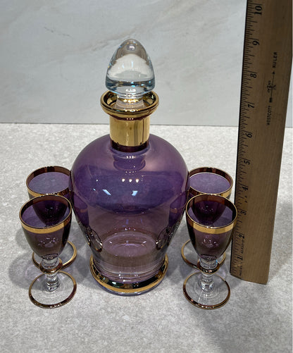 Decanter and 4 GLasses