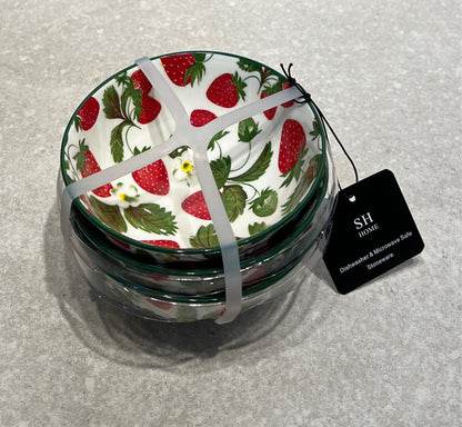 Set of 3 Strawberry Bowl