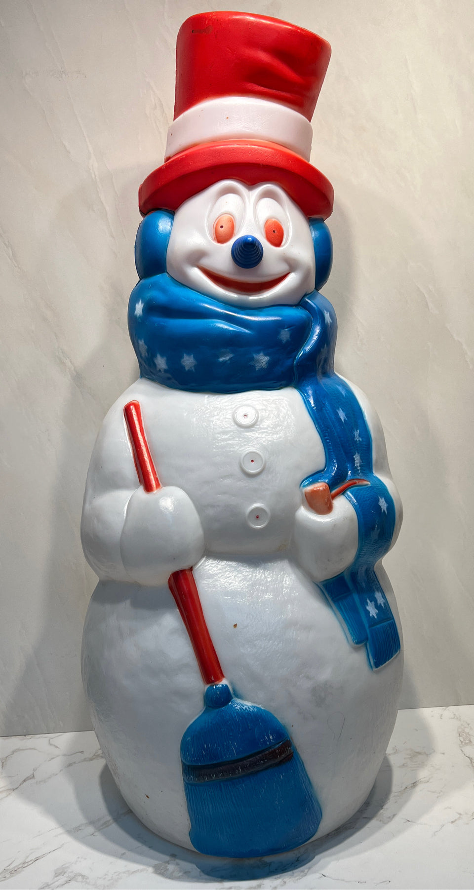 Patriotic Snowman Blow Mold