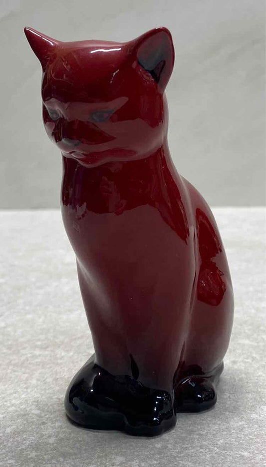 Royal Doulton Flambe Cat Figurine