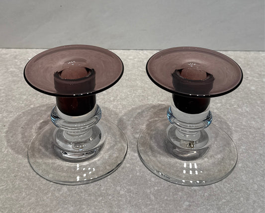 Pair of Signed Candleholders