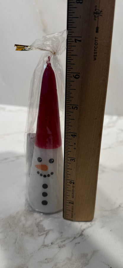 Hand-Dipped Snowman Candle