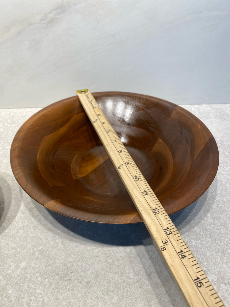 Set of 7 Walnot Wooden Bowls