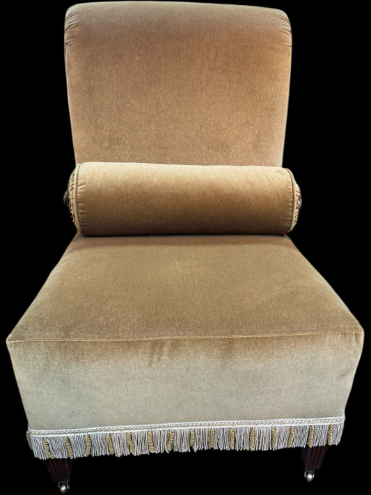 Baker Upholstered Armless Chair