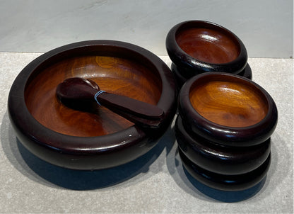 Wooden Salad Bowl Set