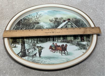 Currier and Ives Tray
