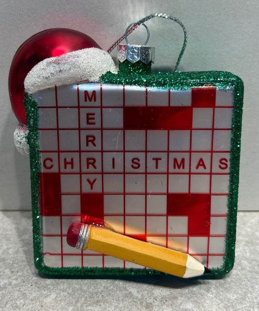 Crossword Puzzle Ornament