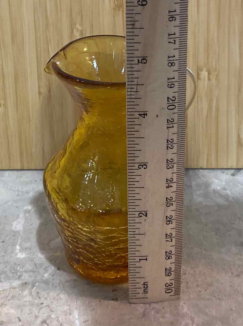 Crackle Glass Pitcher