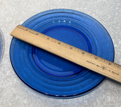 Set of 3 Cobalt Blue Plates