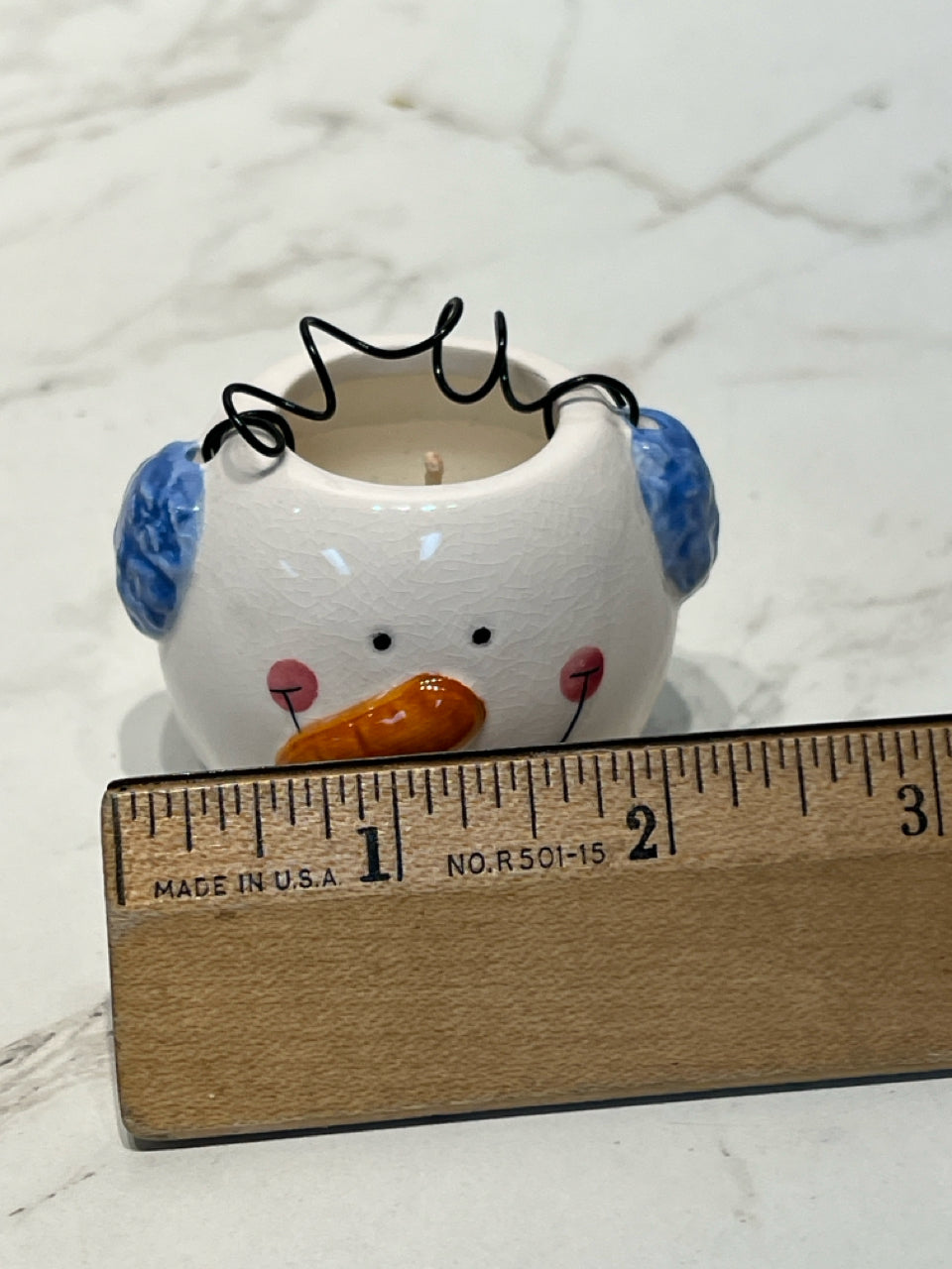 Snowman Candle