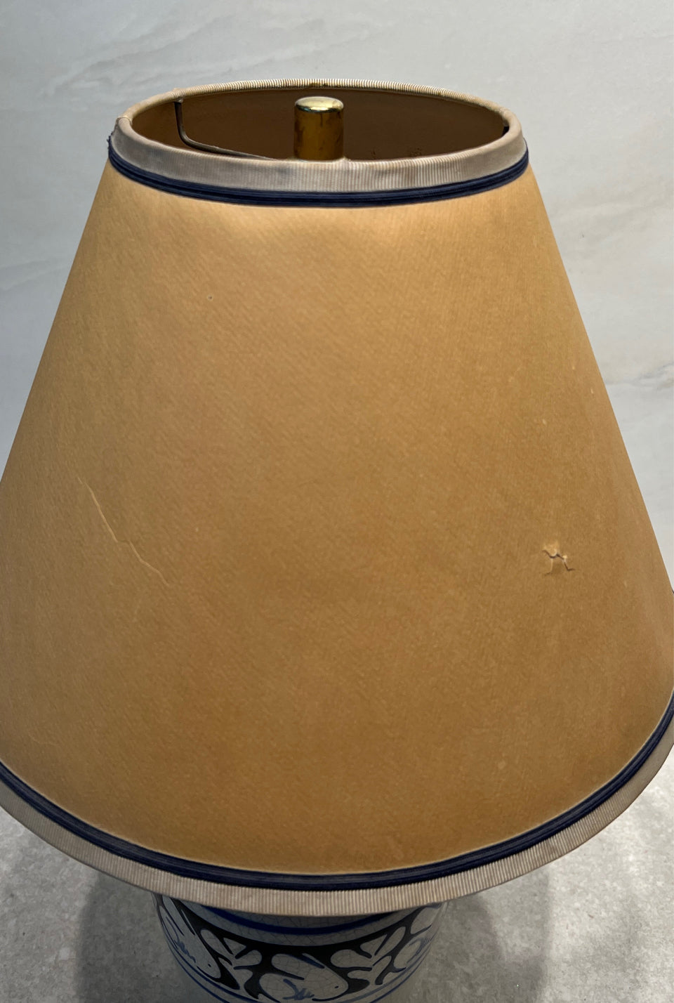 Dedham Pottery Lamp - shade as is