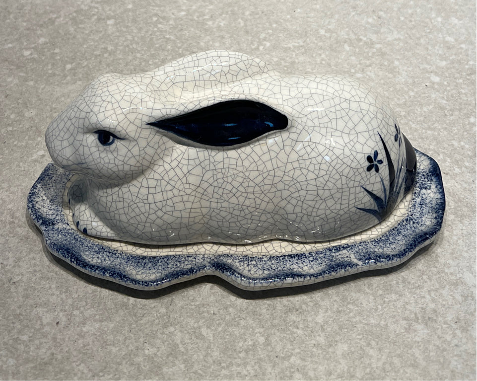 Dedham Pottery Covered Butter Dish