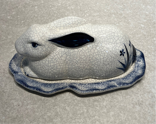Dedham Pottery Covered Butter Dish