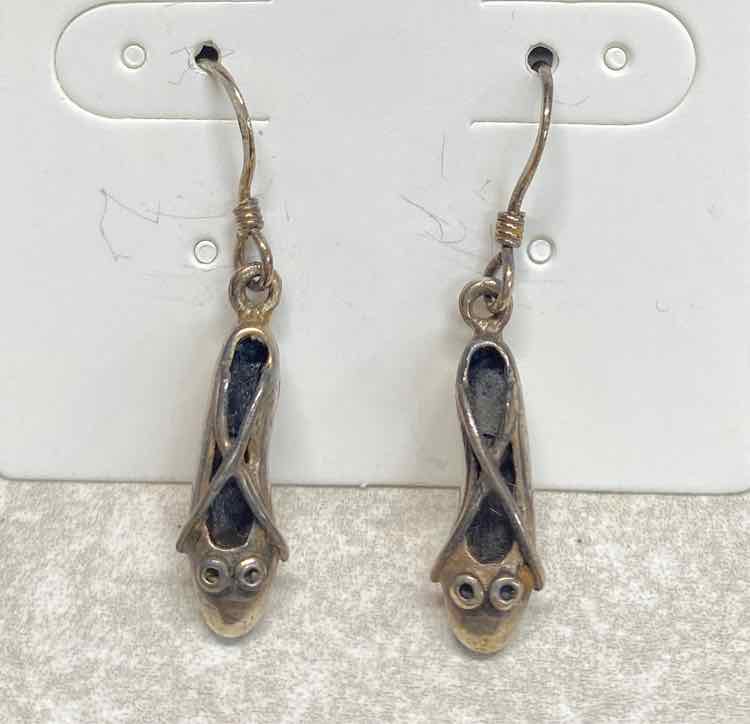 Sterling Ballet Shoe Earrings