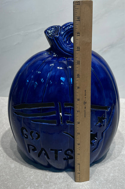 Go Pats Lighted Pumpkin