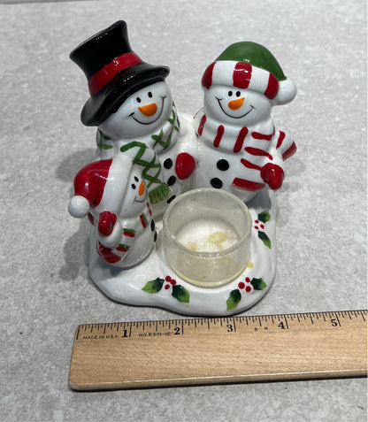 Snowman Candle Holder