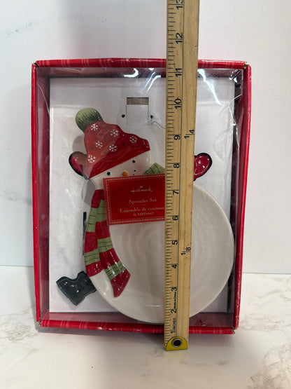 Snowman Plate with Spreaders