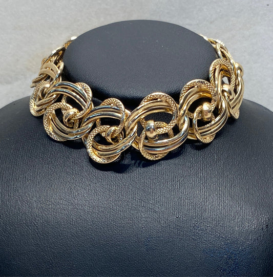 Technibond Rosette 14K Gold Plated Bracelet