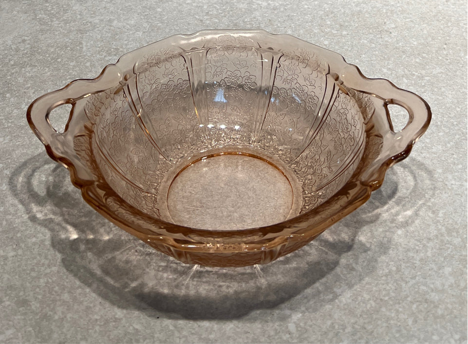Handled Pink Bowl