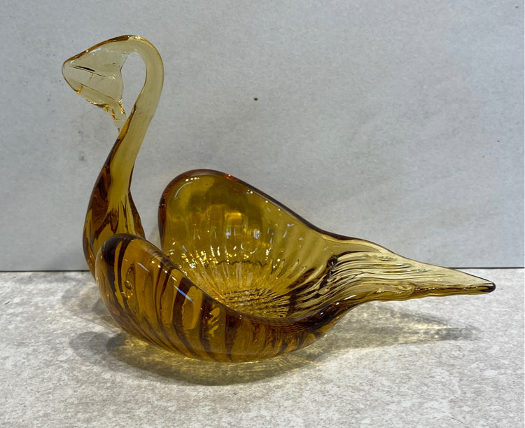 Amber Glass Swan