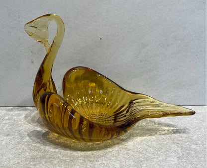 Amber Glass Swan