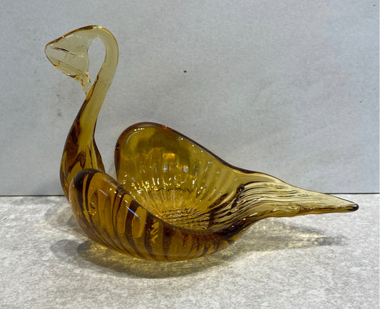 Amber Glass Swan