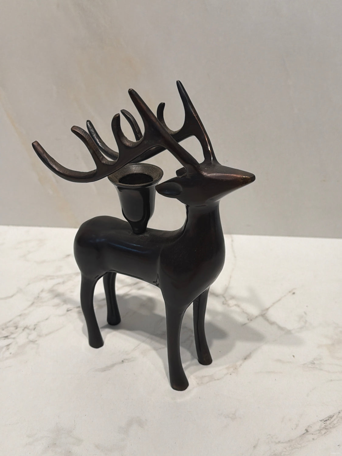 Metal Deer Candleholder