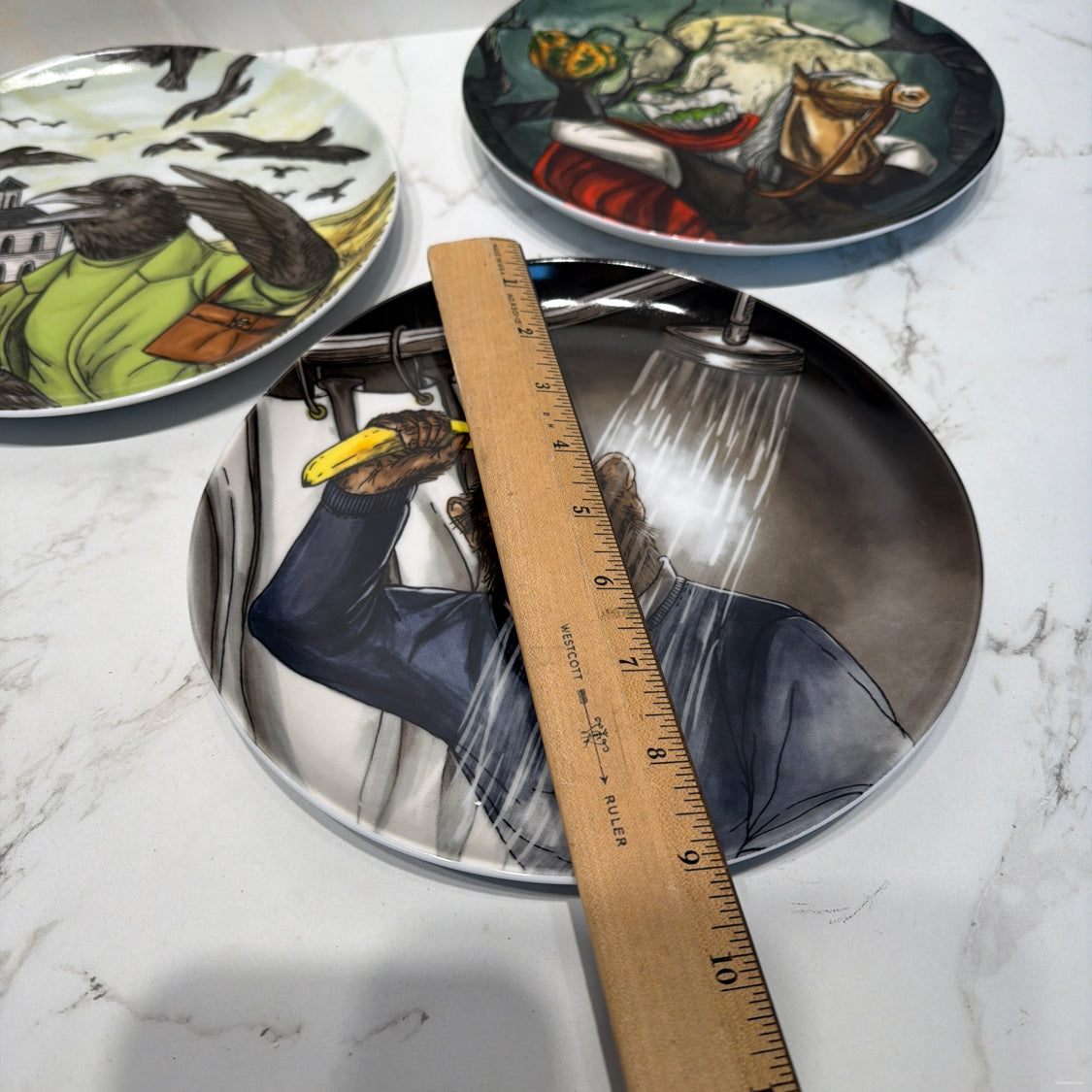 Set of 3 West Elm Plates