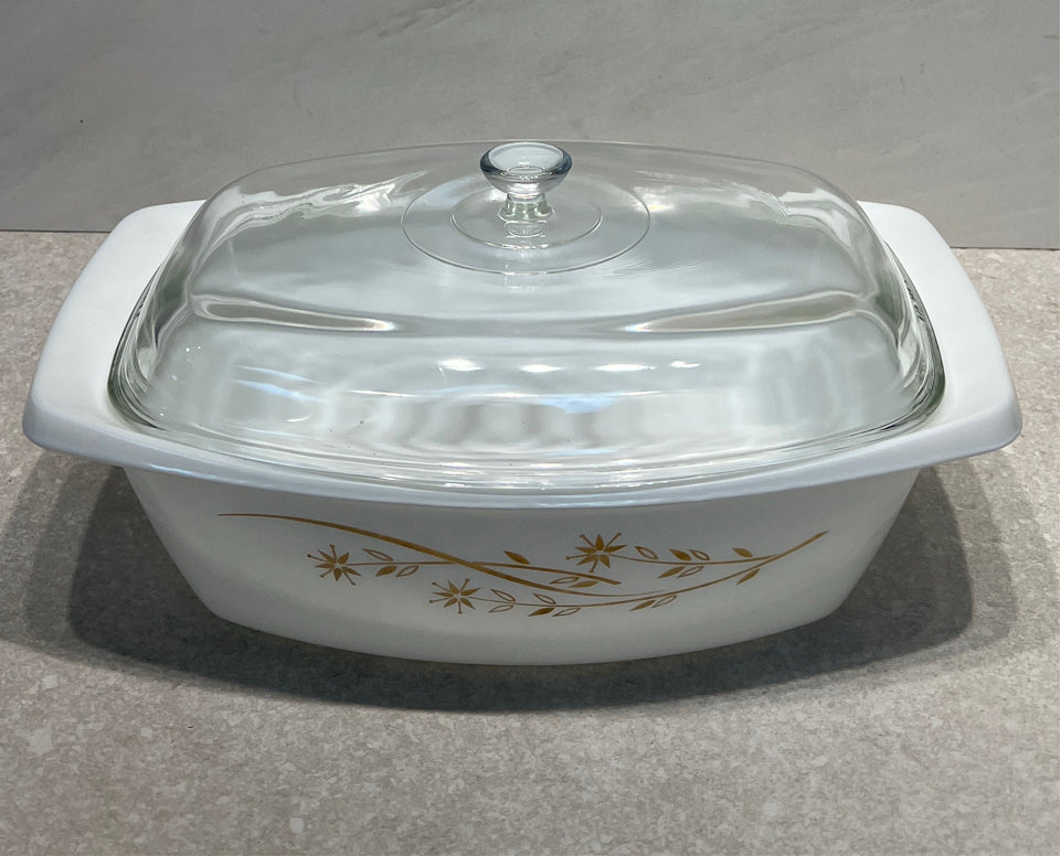 Golden Honey Suckle  Covered Pyrex