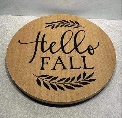 Hello Fall Lazy Susan